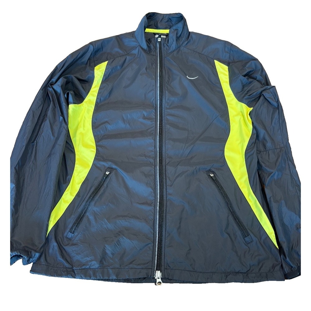 Nike black and yellow windbreaker jacket mens' size medium athleisure sports